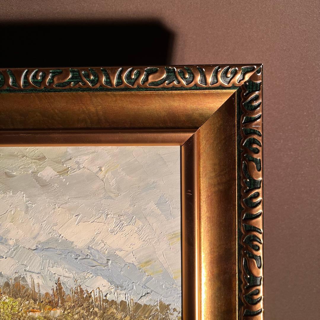 手描き油絵 菜の花畑 絵画 インテリア 油彩画