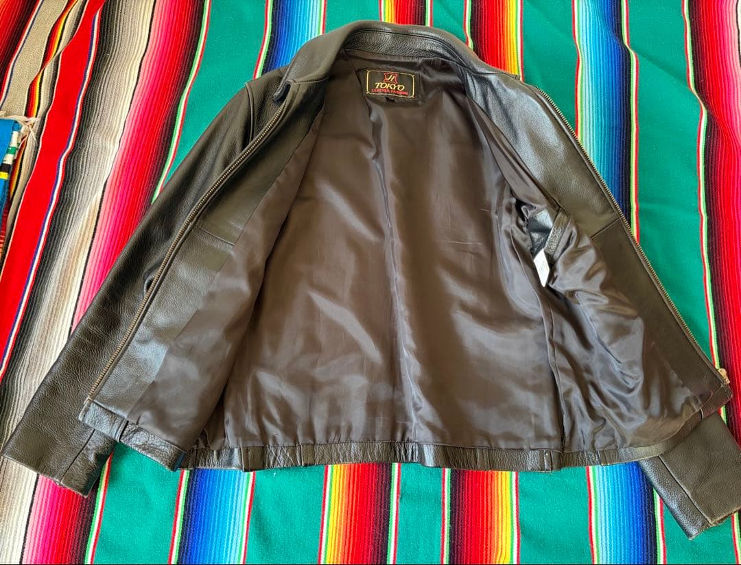 【舶来堂】革ジャン Mサイズ 矢沢永吉 キャロル 昭和レトロ レザージャケット