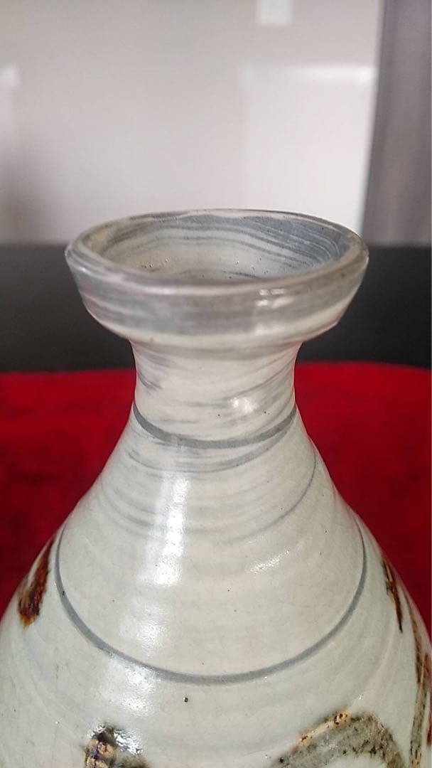 李朝 朝鮮美術 韓国美術　鶏龍山徳利 高麗 刷目 茶道具　古美術　酒器