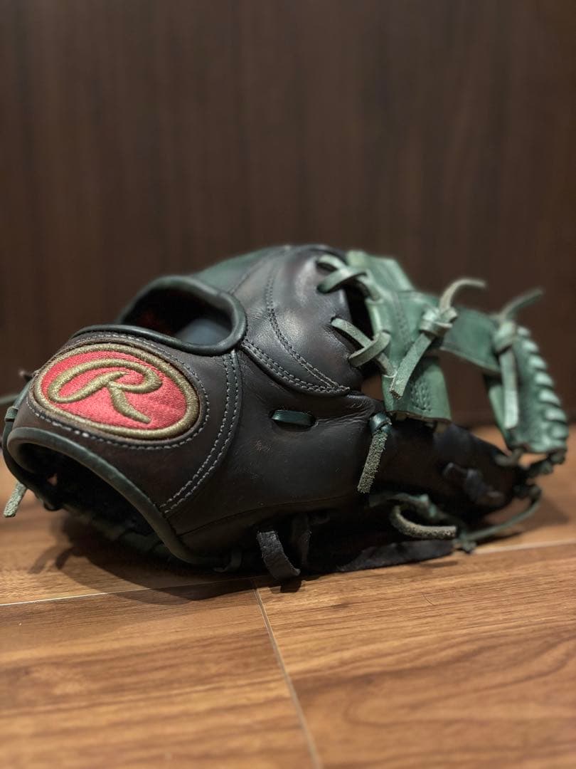 Rawlings 硬式野球グローブ 右投げ 黒/緑 内野用