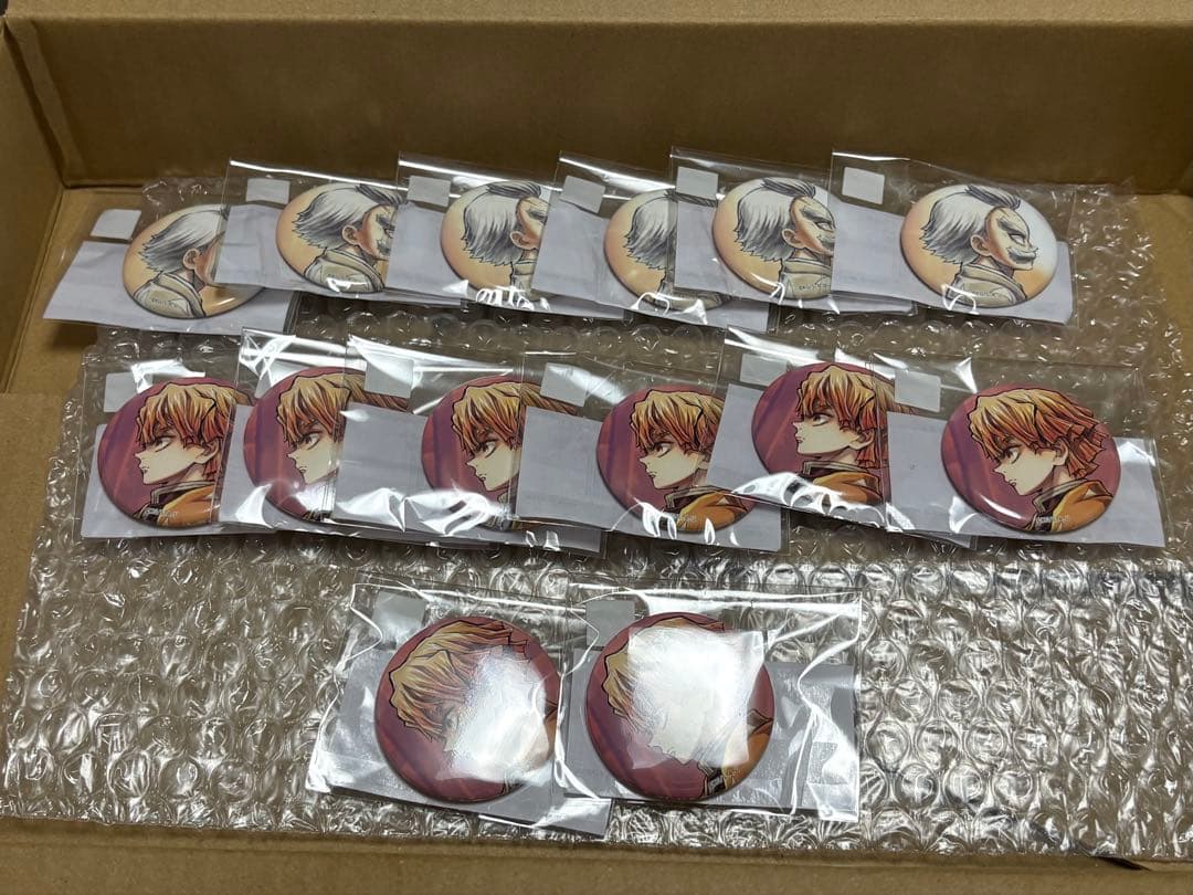 F賞 善逸と爺ちゃん44mm缶バッジ 14個セット ufotableウェブくじ