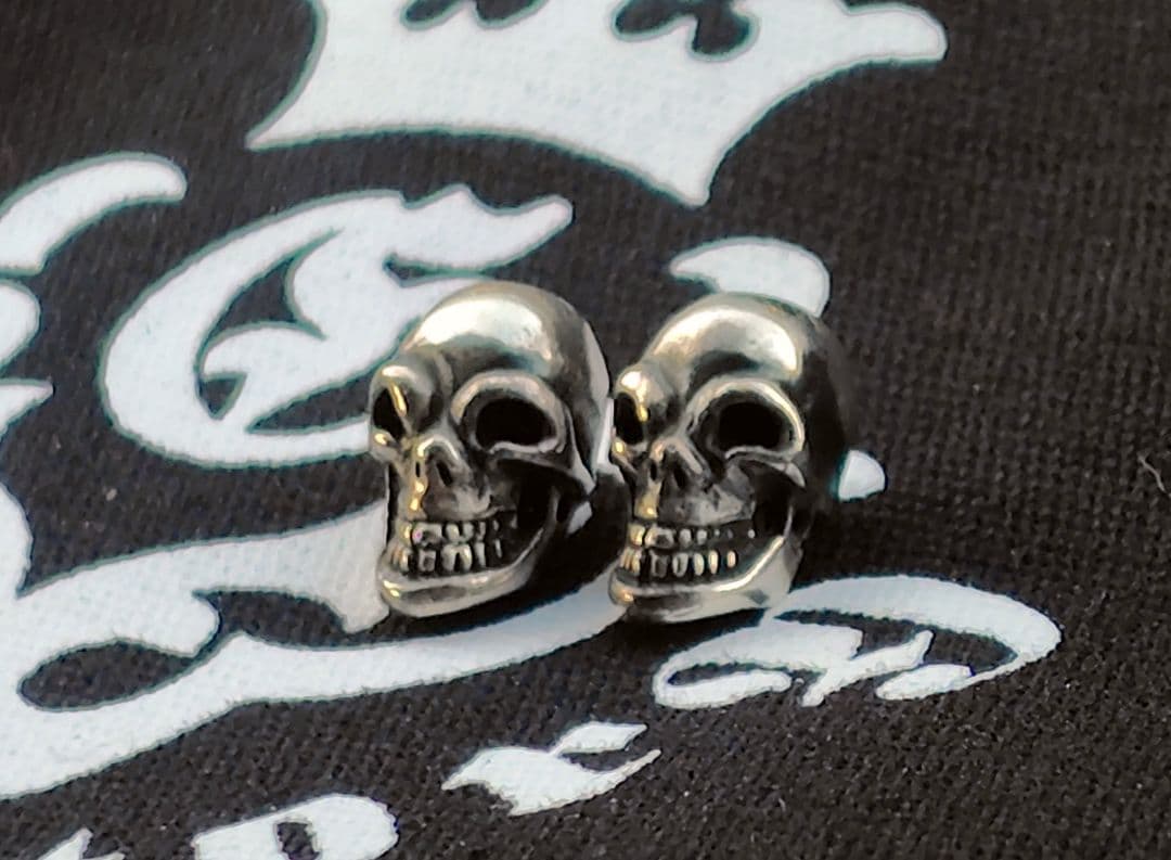 美品 2つ有 GABORATORY ガボール スカル ビーズ