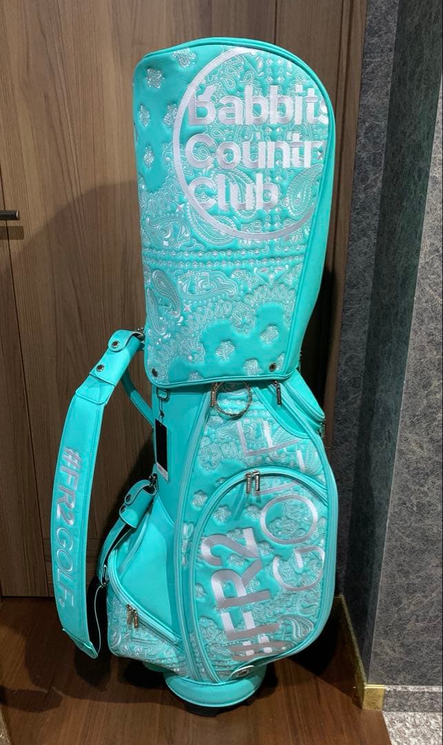 #fr2ゴルフ　沖縄限定　キャディバッグ ティファニーブルー　ペイズリー柄