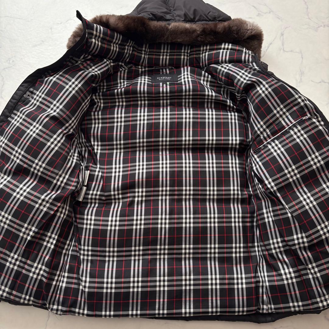 バーバリーブラックレーベル 2WAY ダウンジャケット Lサイズ ファー