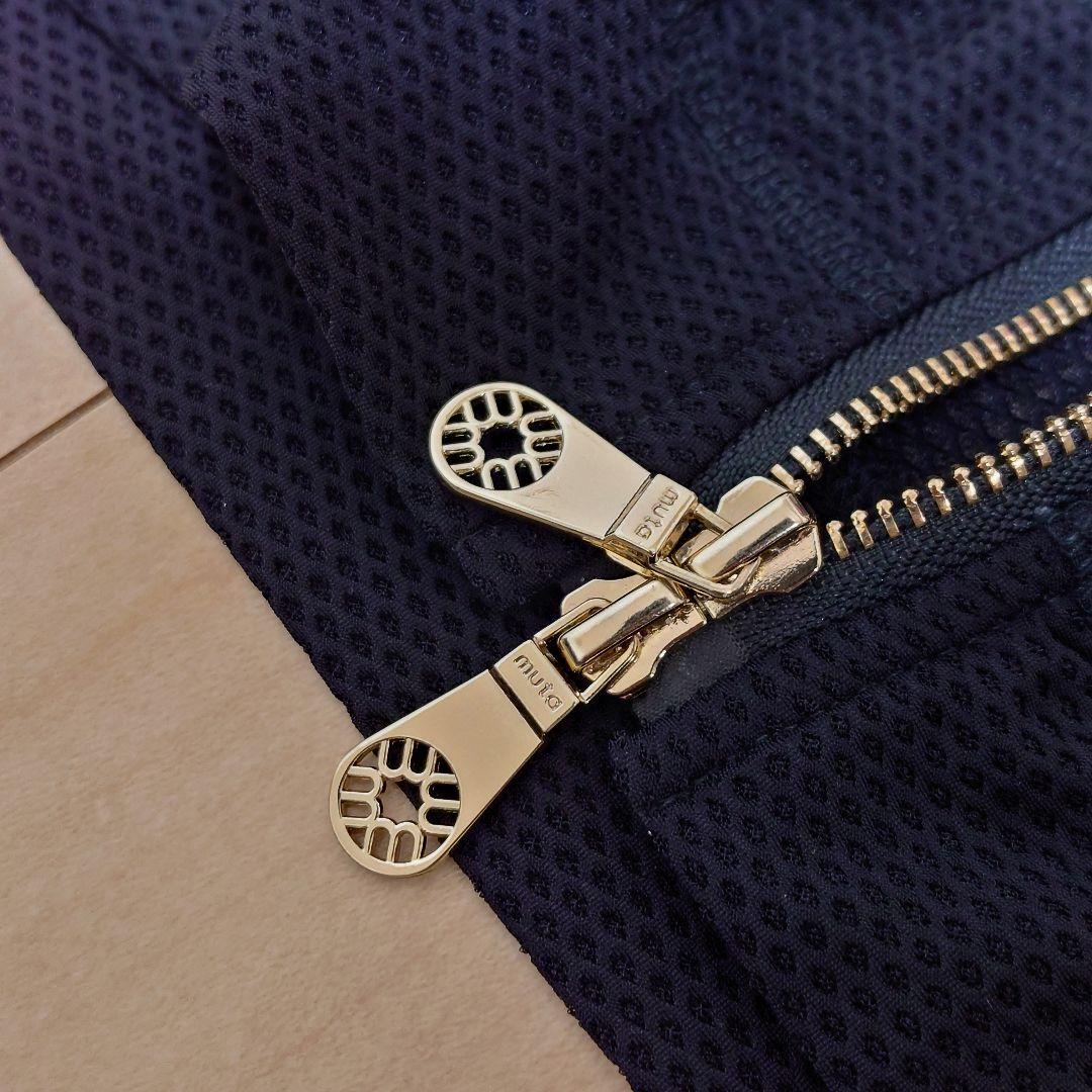 新品 MUTA メッシュジップパーカー ブラック