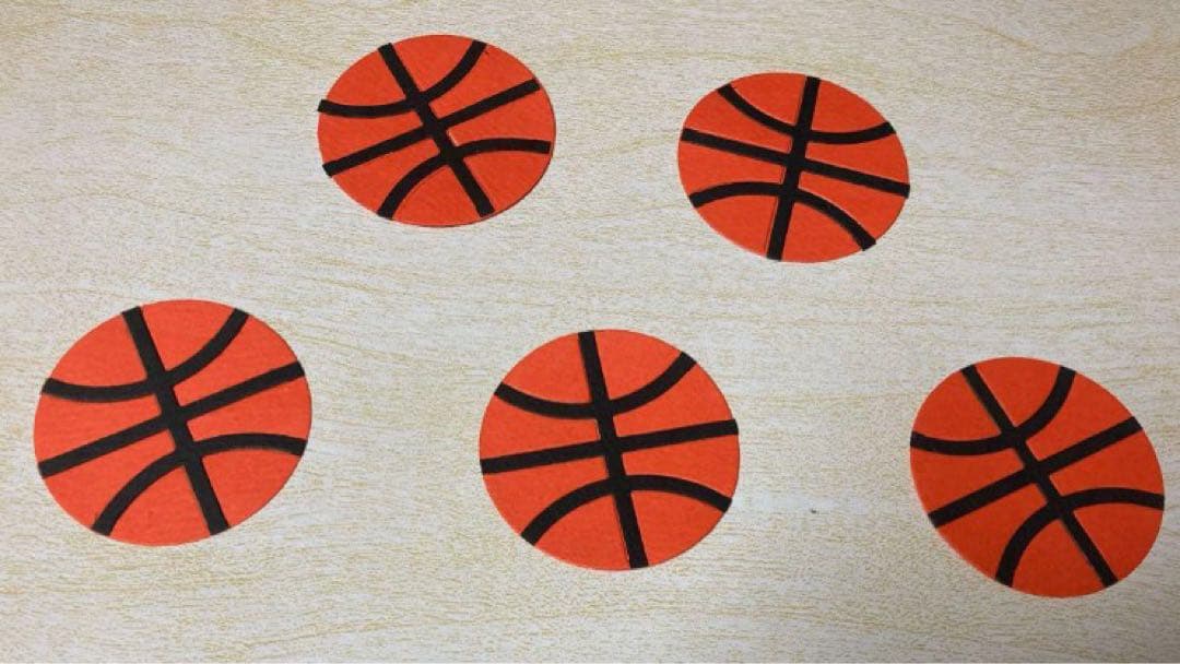 アルバム飾り　クラフトパンチ　バスケットボール　即購入可能( ＾∀＾)