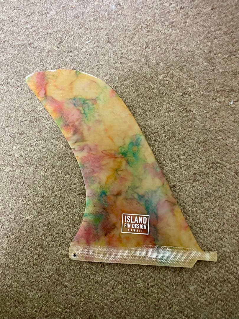 サーフィン　ロングボード　アイランドフィン　シングルボックスフィン　