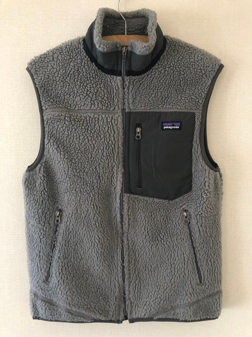 patagonia フリースベスト S グレー
