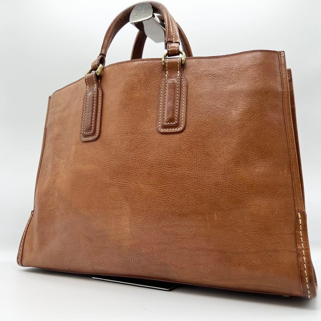 土屋鞄　ビジネスバッグ　ウルバーノ　シティトート　レザー　ブラウン　A4可