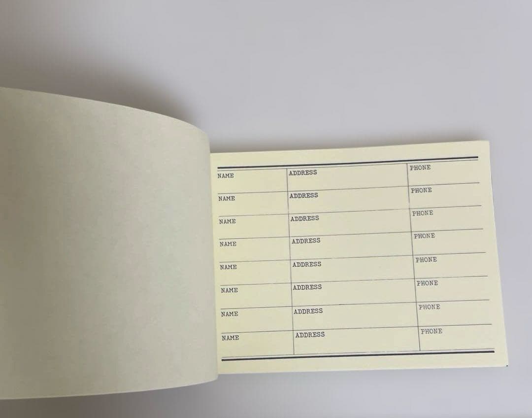 【匿名配送】未使用　ネイビー アドレス帳　文房具　年代物　レトロ