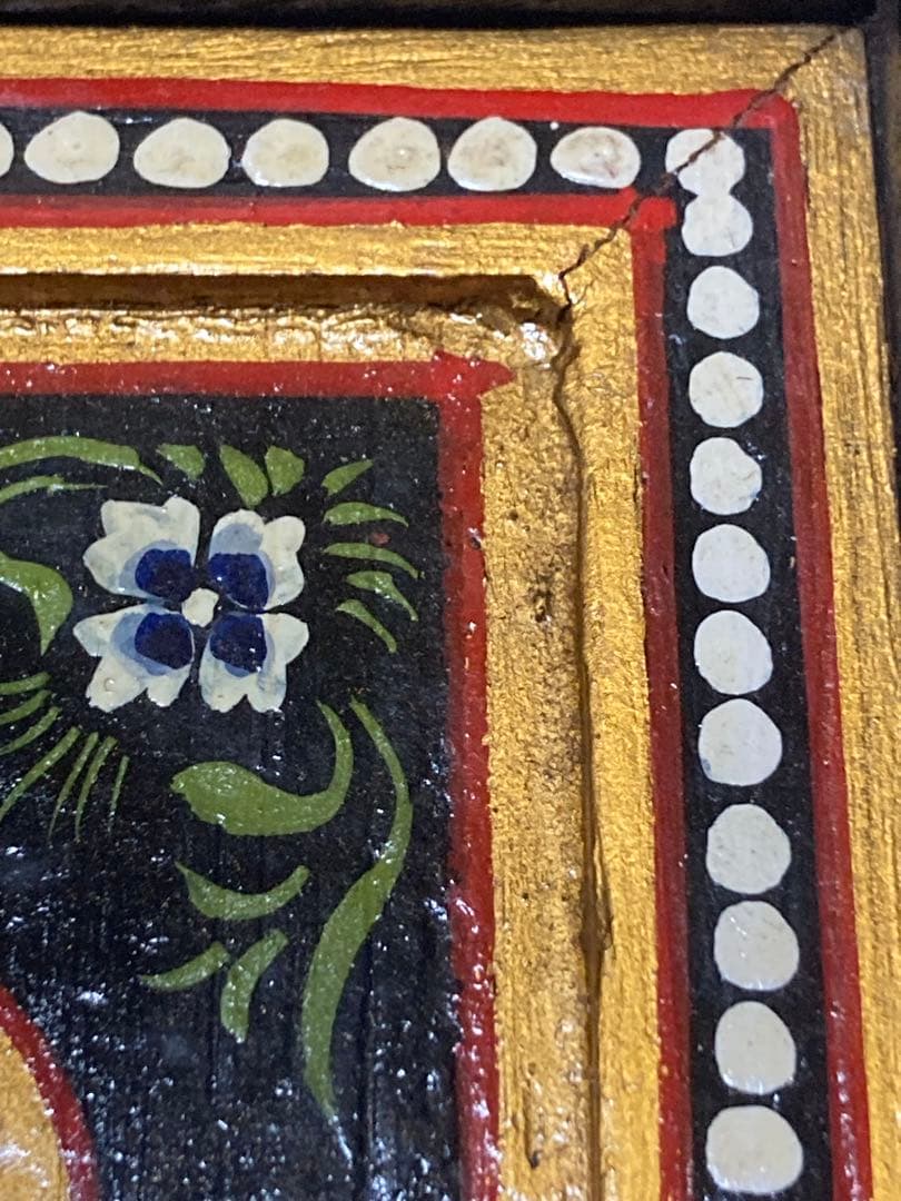 インド　ラジャスタン木箱　ヴィンテージ