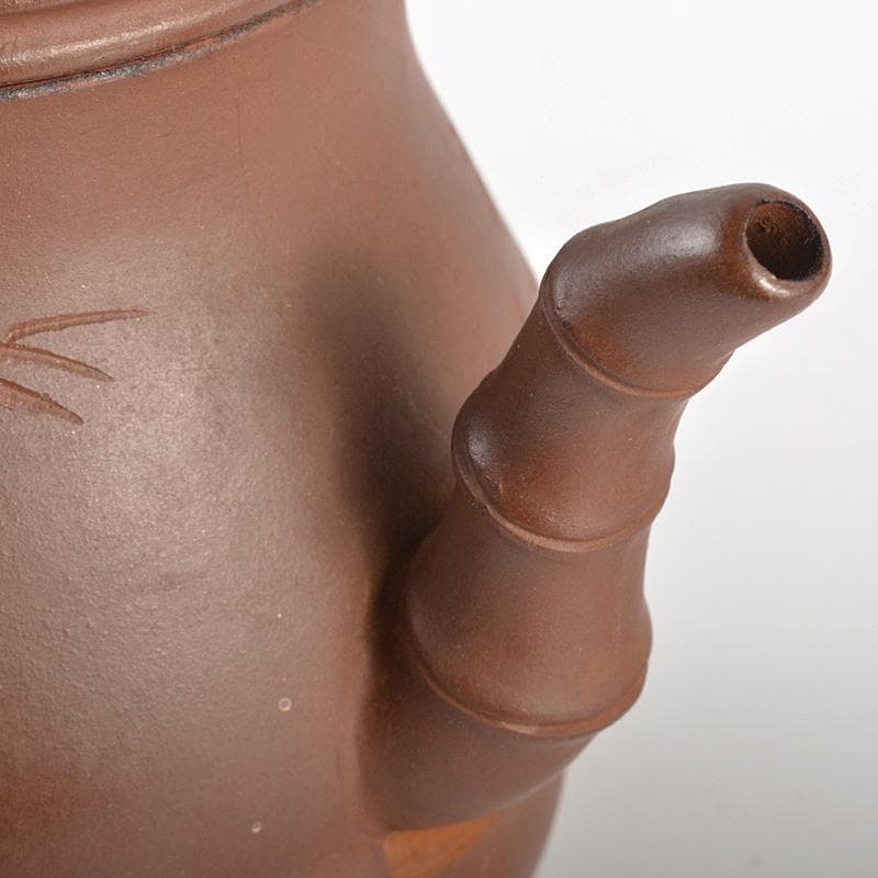 中国　陳建芳制款　紫砂　朱泥　急須　茶壷　V　R6878