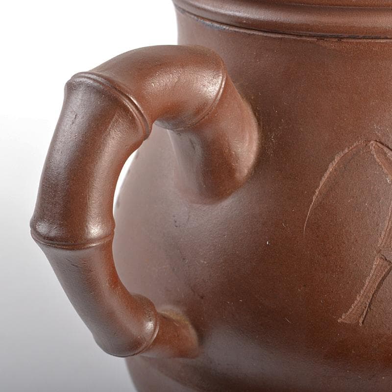 中国　陳建芳制款　紫砂　朱泥　急須　茶壷　V　R6878