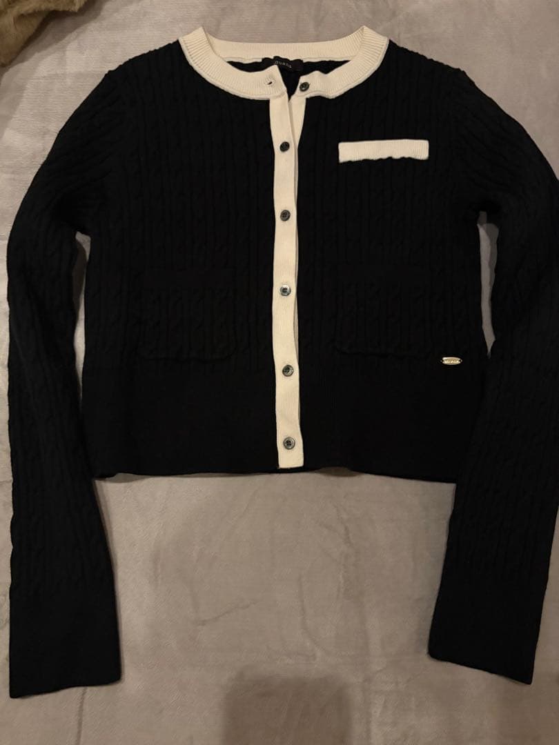 anuans リトルケーブルニットカーディガン