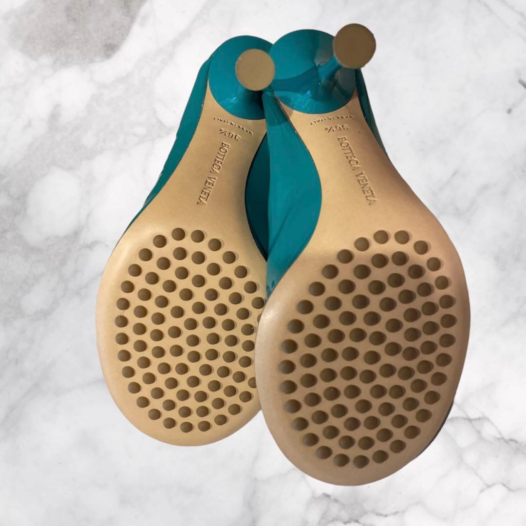 新品未使用　ボッテガ　べェネタ SOCK ドットミュール パテントレザー 9cm