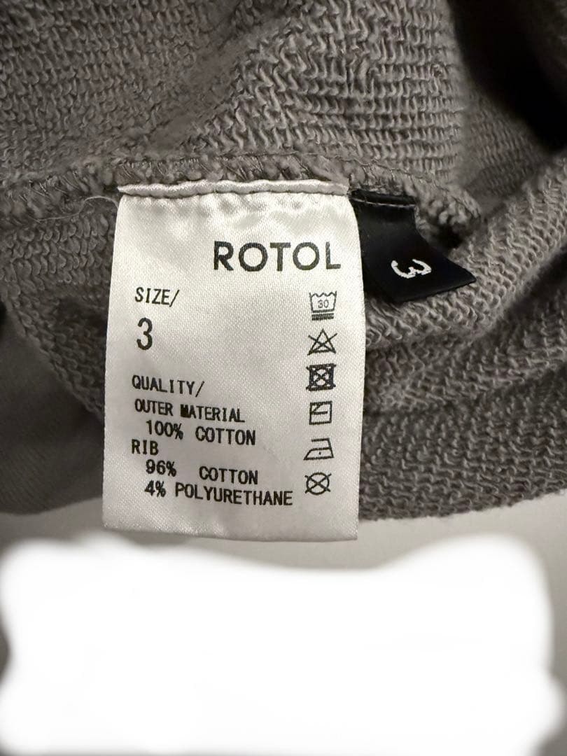 ROTOL TRANSFORM CREW NECK SWEAT グレー