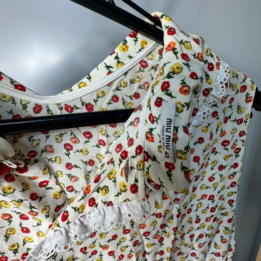 ミュウミュウ　MIU MIU 小花柄　ノースリーブ　ワンピース