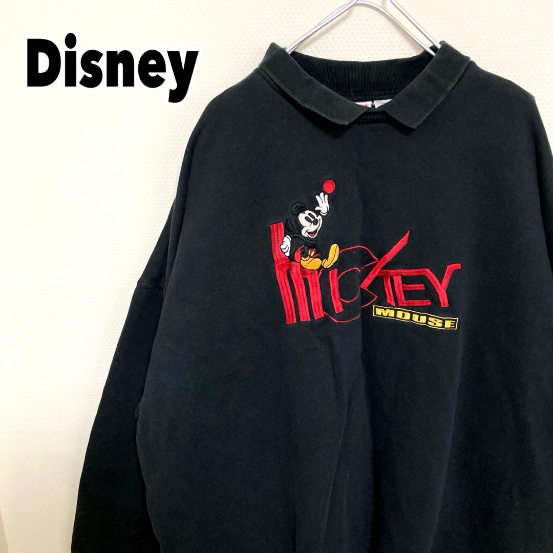 【希少サイズ3XL】Disney ミッキーマウス スウェット トレーナー 刺繍