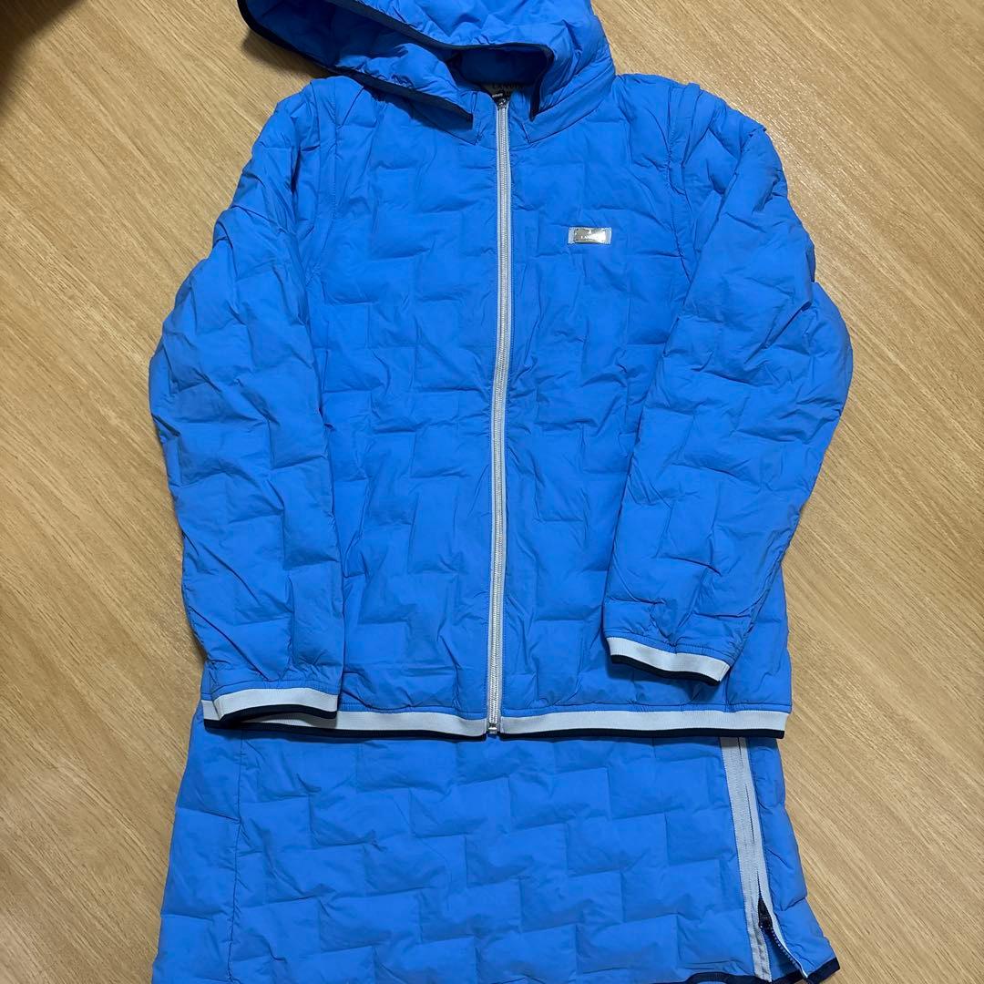 ランバンスポールキルティングフードジャケット，スカートセットアップ42サイズ