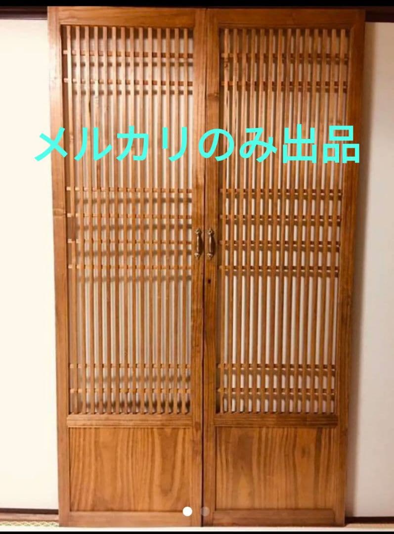 板戸レトロ、アンティーク、格子扉　ヤマトで発送不可と言われたので直接受け渡しのみ