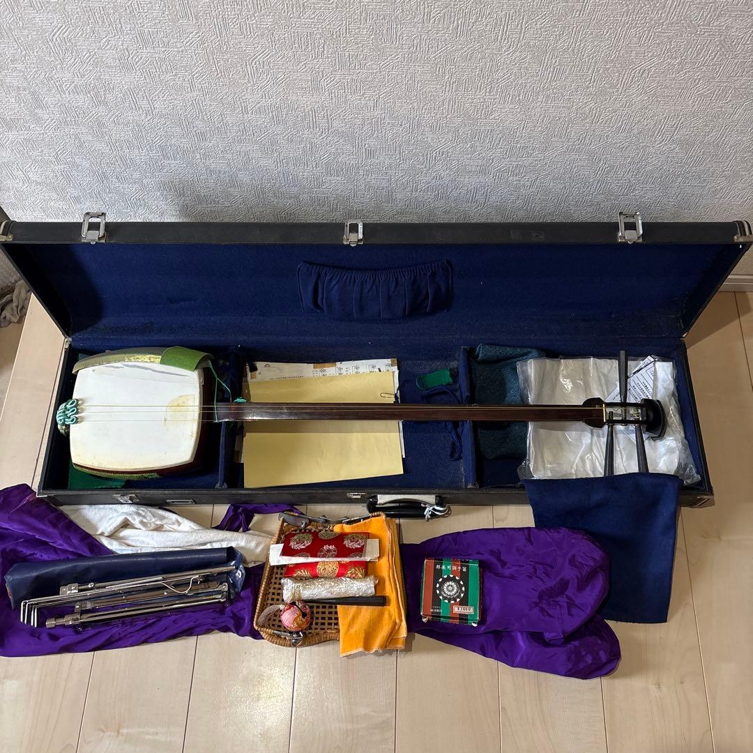 三味線　ケース付き　現状品