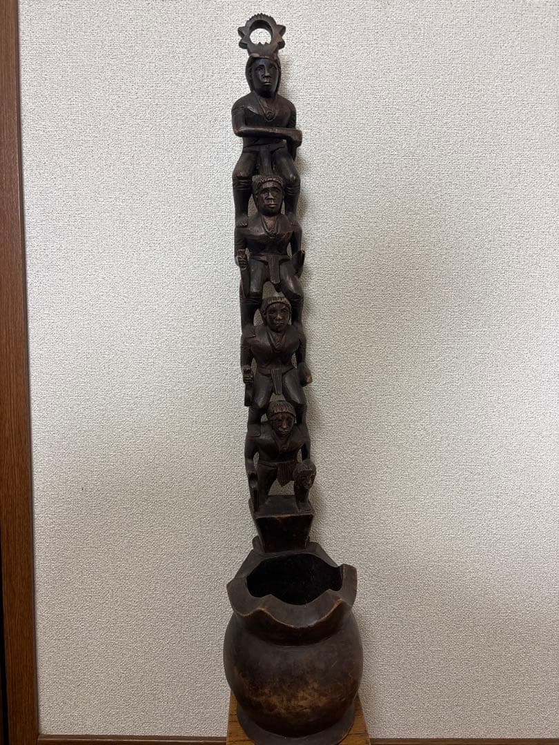 フィリピン 木彫り像 民族アート 古美術 高さ62cm アンティーク