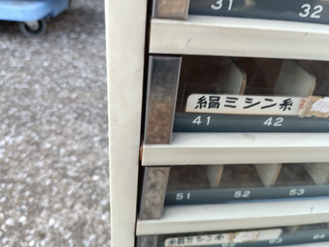 4254）糸販売木製ケース　　手芸 店舗什器 昭和レトロ