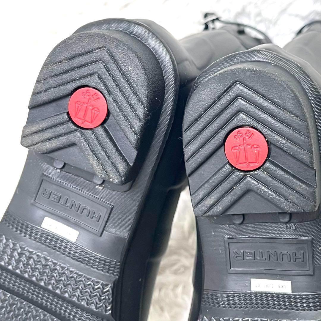 未使用級 HUNTER　ハンター　レインブーツ　長靴　ブラック　US38