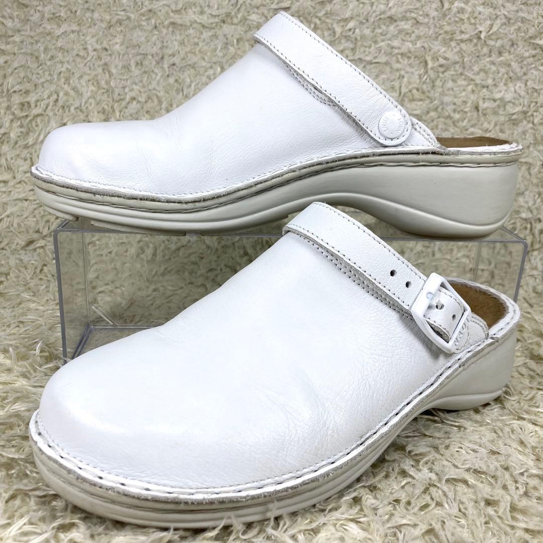 『極美品』NAOT IRIS サボサンダル ホワイト レザー ナオト アイリス