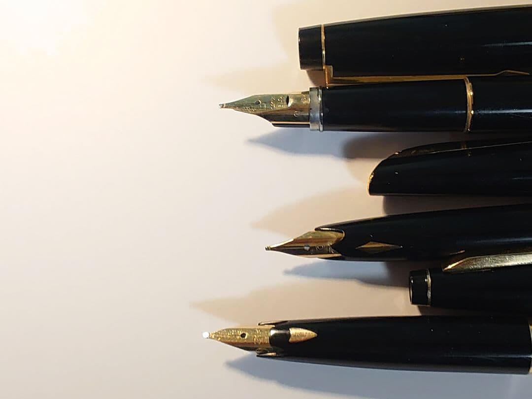 昭和レトロ 万年筆 14k/18k/21k 太字 ズーム ３本セット