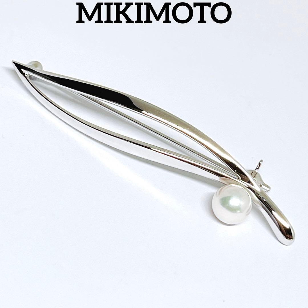 【新品同様】✨MIKIMOTO ミキモト パール　ブローチ　リーフ