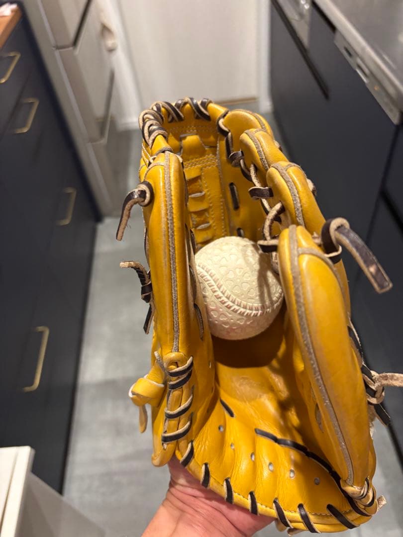 ZETT 軟式用グローブ イエロー