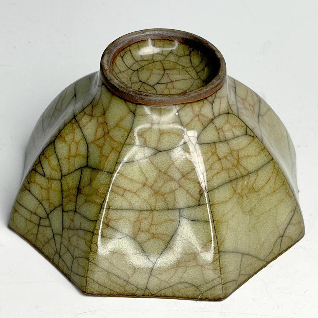 哥窯 八角盌 中国古玩 中国美術 唐物 擺件