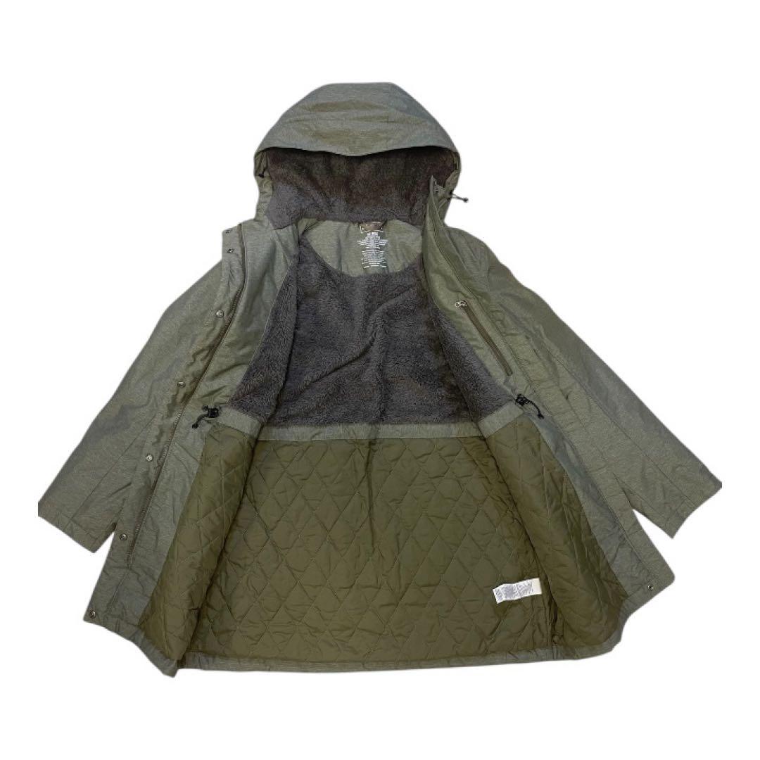 美品　L.L.Beanウィンター・ウォーマー・コート　カーキ　刺繍ロゴ　M