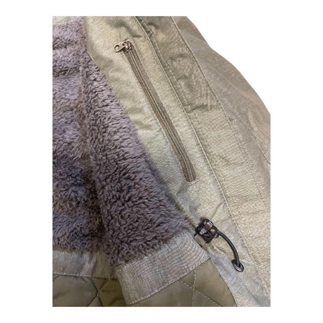 美品　L.L.Beanウィンター・ウォーマー・コート　カーキ　刺繍ロゴ　M