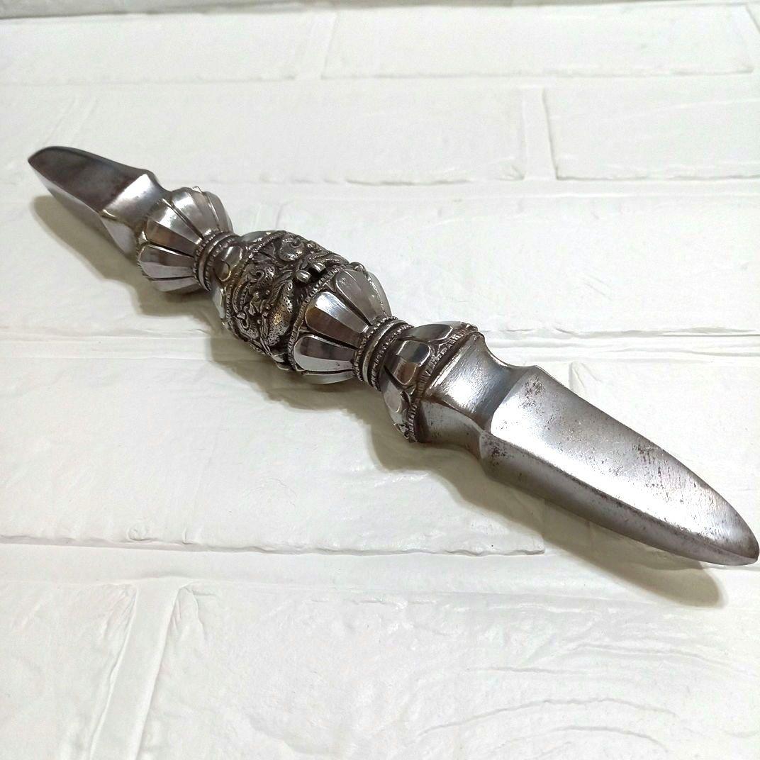 独鈷杵 約27.5cm◼️鉄製◼️金剛杵◼️密教法具　護摩法具　弘法大師