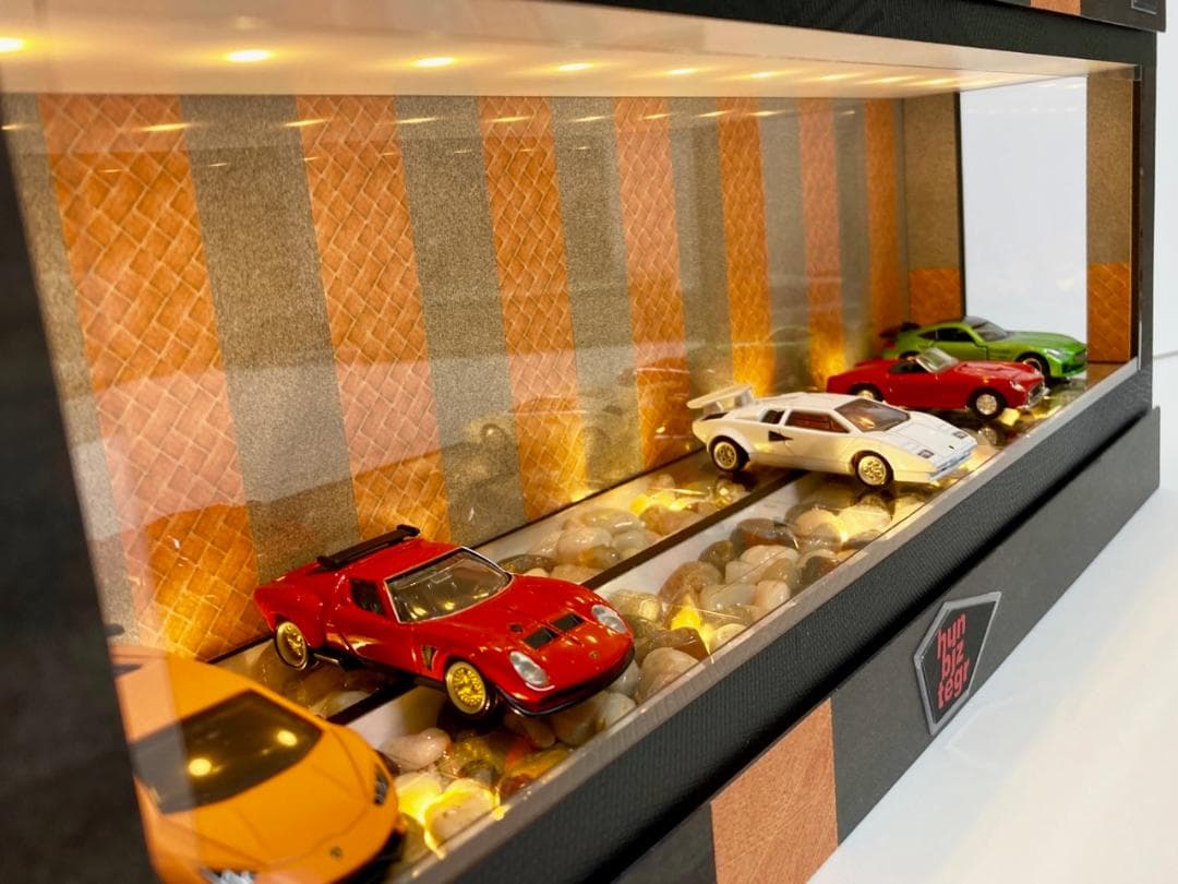 レジン＆小石・1/64~1/24・ディスプレーBOX / スタイリッシュジオラマ