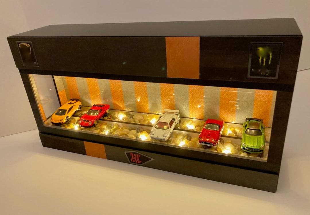 レジン＆小石・1/64~1/24・ディスプレーBOX / スタイリッシュジオラマ