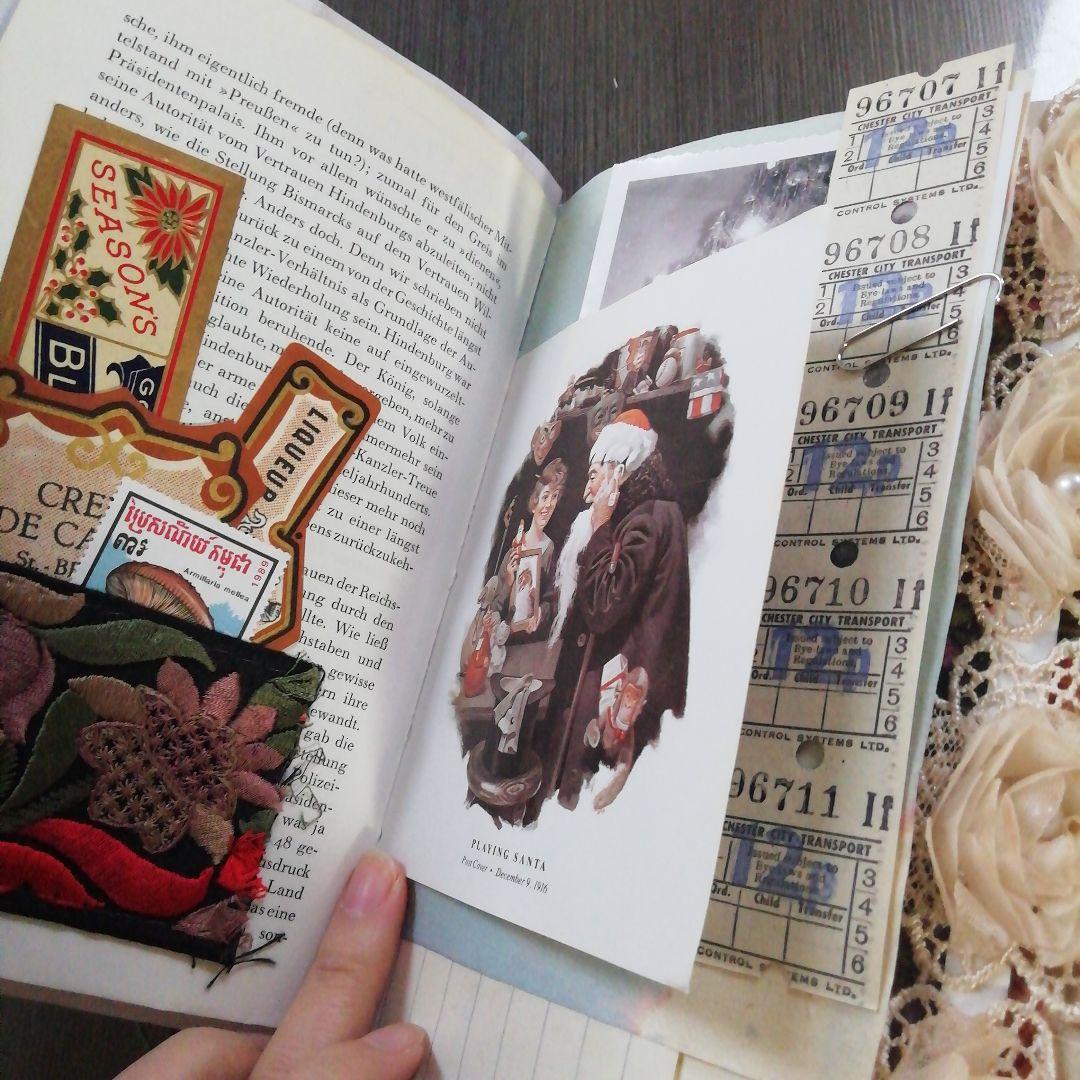 分厚ーーいジャンクジャーナル♡雑記帳　ヴィンテージ　植物　ブロカント