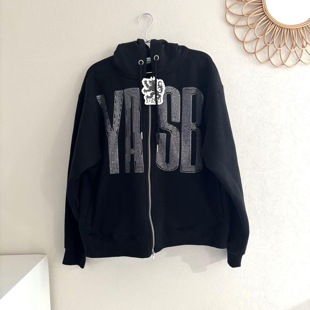 YOASOBI WANDARAラインストーンロゴジップフーディ　ブラックLサイズ