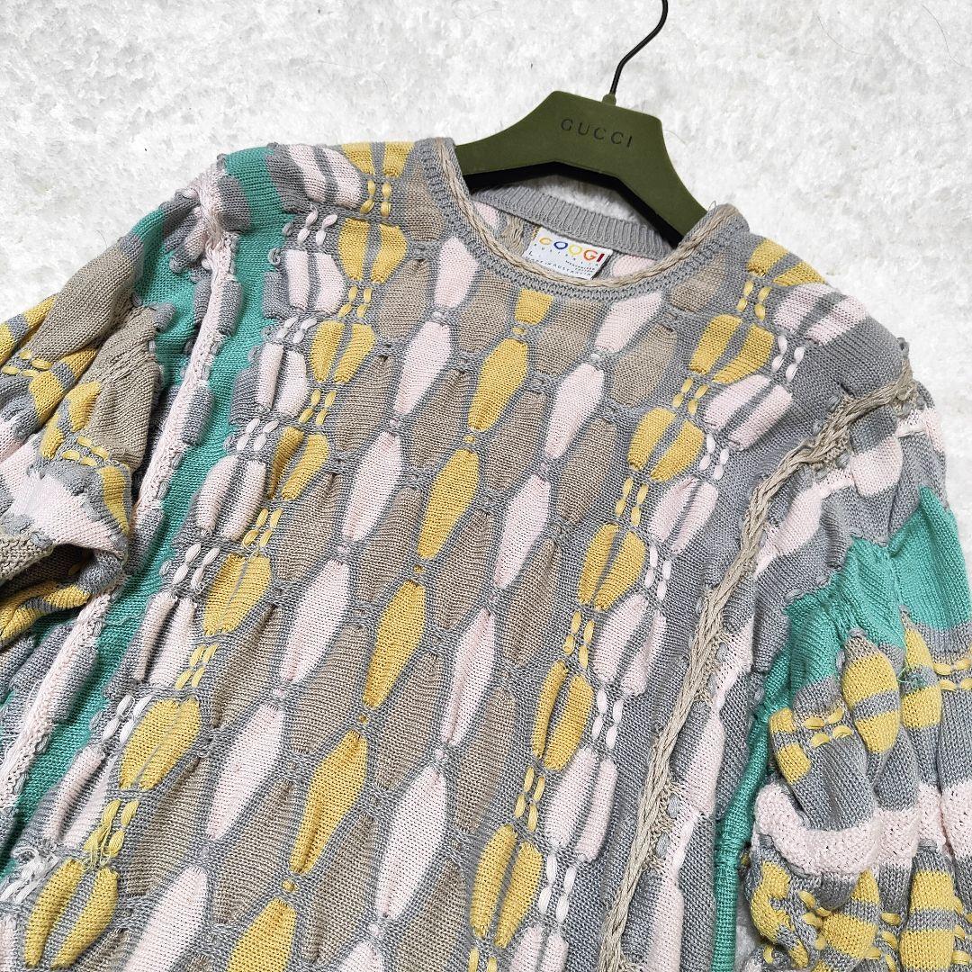 【美品】COOGI クージー ニット コットン L 3Dニット 豪州製 激レア