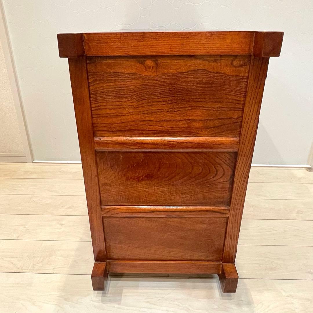 【美品】時代箪笥 車箪笥 和箪笥 龍金具 無垢材 民芸家具 レトロ アンティーク