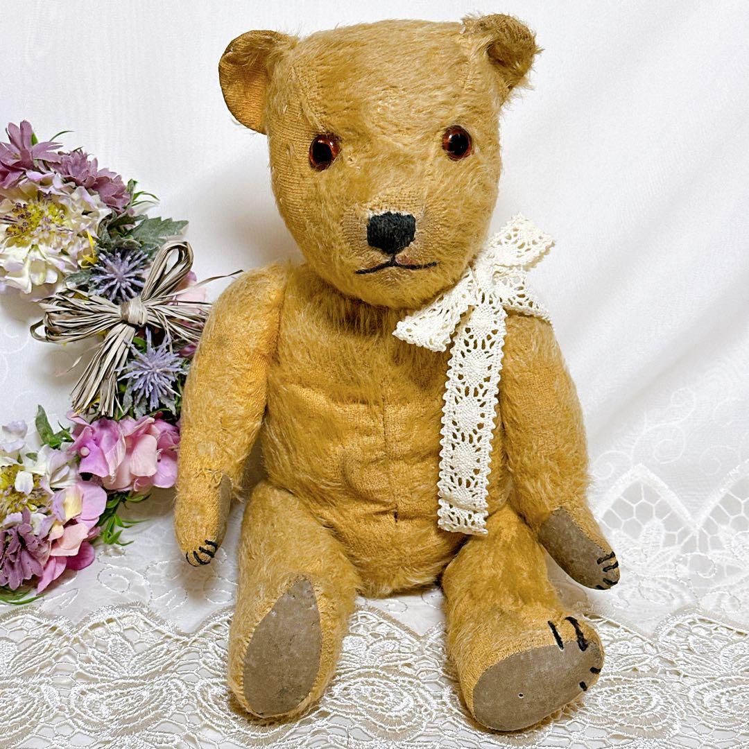 ❤️1940年頃❤️愛されすぎたチルターンベア　アンティークテディベア