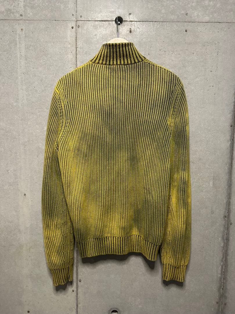 紫*様 DIESEL ストライプ ジップアップニット