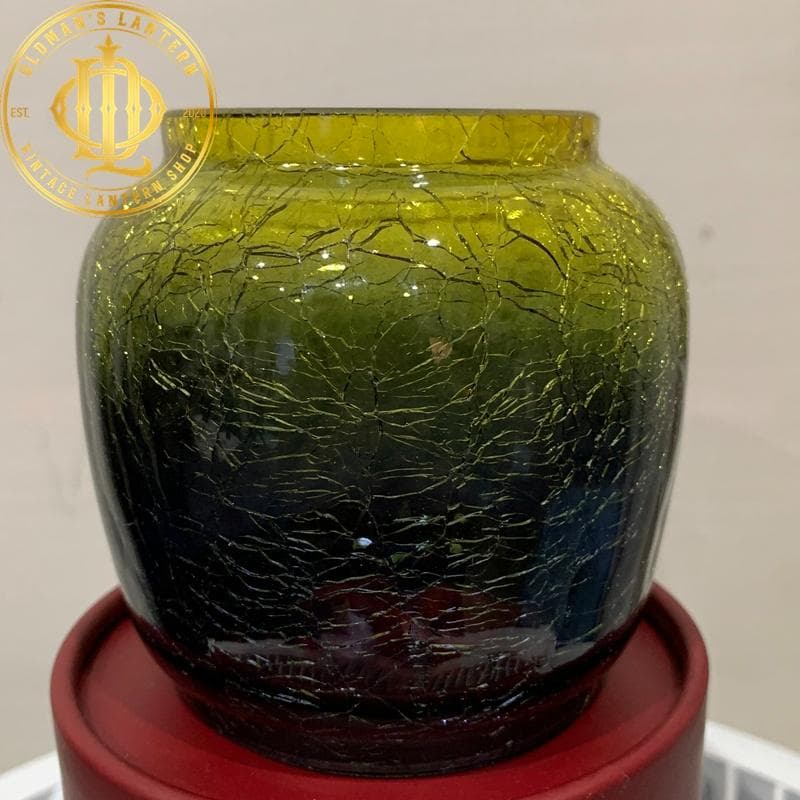 【限定】クラックグラス ブルーグレー/ イエロー Feuerhand ホヤ