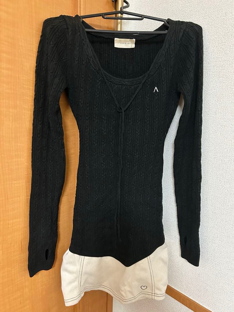 【ANDMARY】 Regina cable mini dress