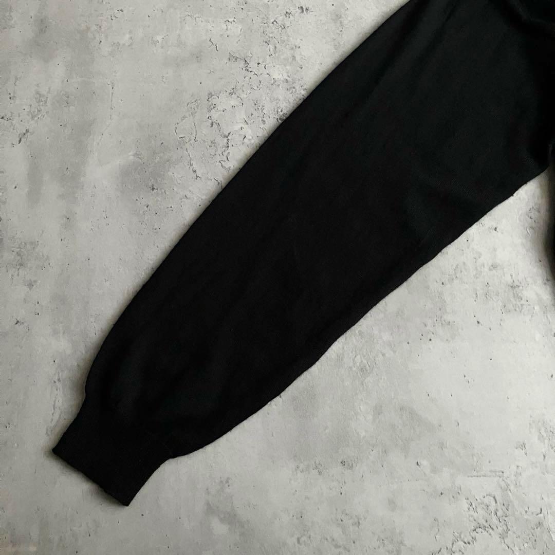 Eddie Bauer A.K.A ウール ニットポロ 香港製 ブラック