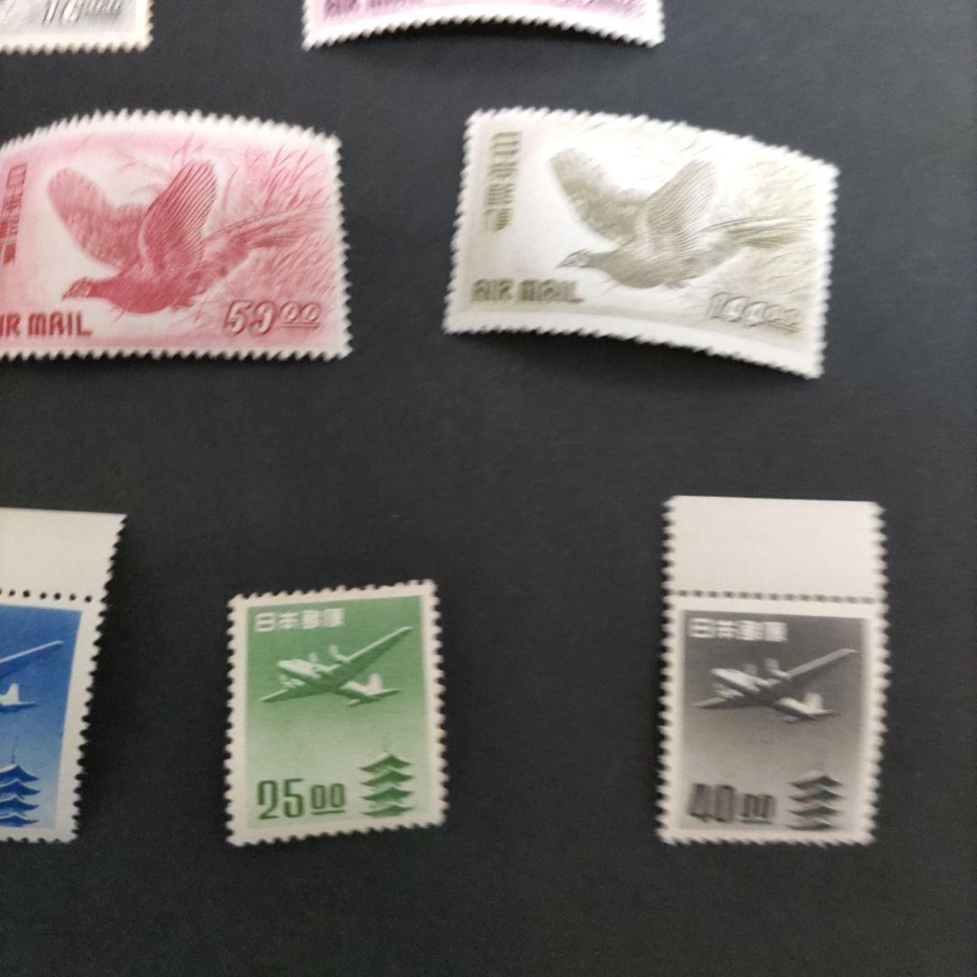 ぶ*ん様 銭単位　航空切手　未使用、使用済混合