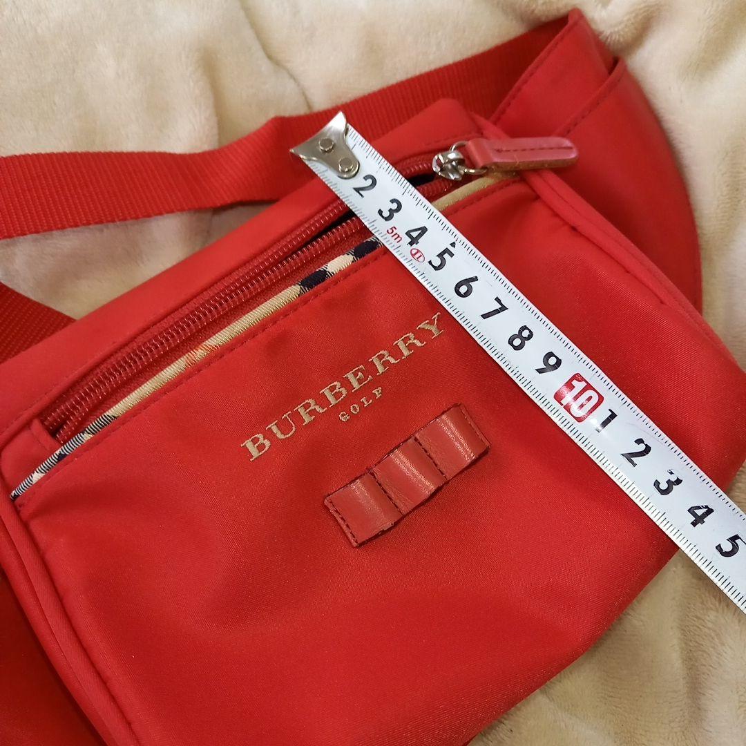 激レア BURBERRY GOLF ウエストポーチ レッド