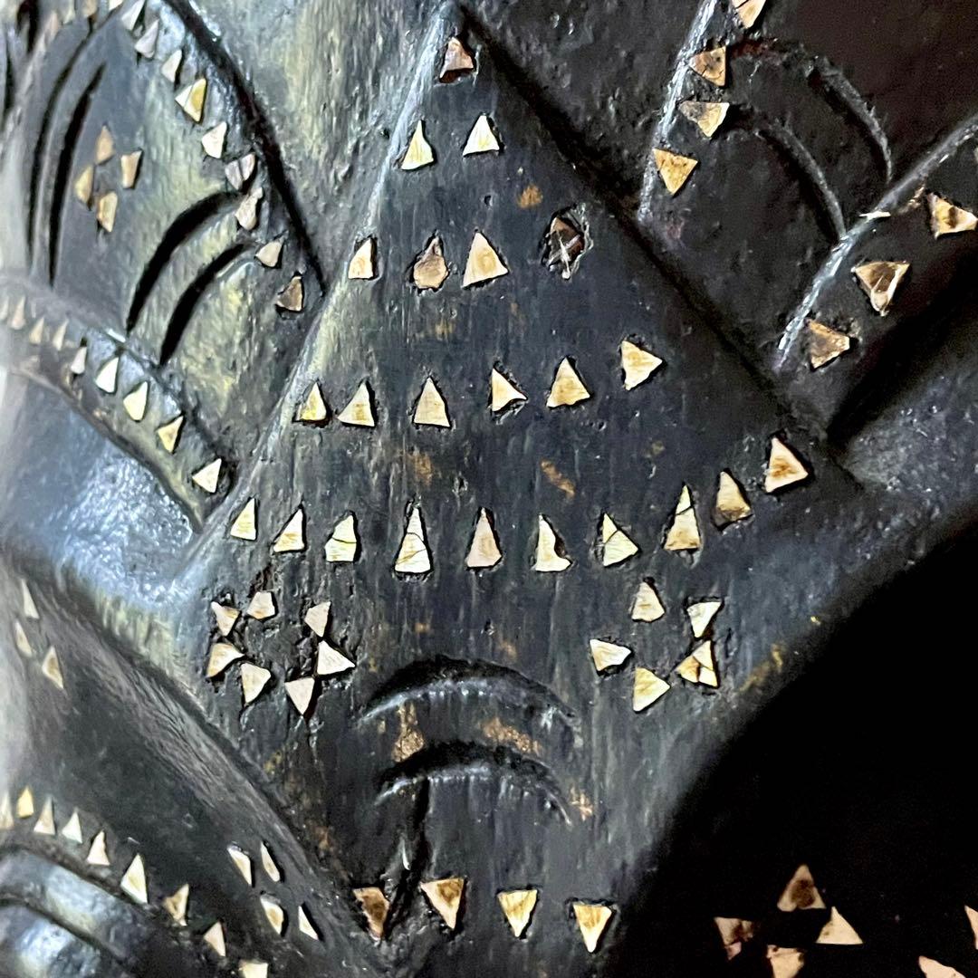 インテリアにインドネシア バリ島 細長いお面 約75cm エスニック